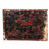 Lot 208 Embossed Lacquered Persian Paper Mache Painting, Qajar Period 18th - 19th c.