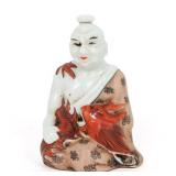 Lot 264 Chinese Porcelain Seated Monk Snuff Bottle wDragon