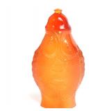 Lot 266 Chinese Orange Peking Glass Snuff Bottle