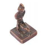 Lot 324 Chinese Bronze Seal Stamp, Buddha & Rabbit