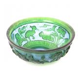 Lot 352 Lovely Chinese Blue & Green Peking Glass Bowl