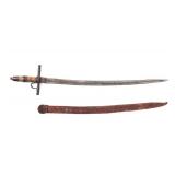 Lot 15 Spanish Colonial Espada Ancha Sword w Scabbard