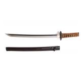 Lot 40 Fine Japanese Wakizashi Sword & Scabbard