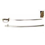 Lot 43 Japanese Police Inspector Grade Officers Sword - Signed