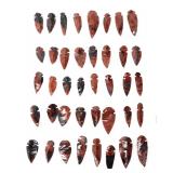 Lot 52 Collection of 40 Mahogany Obsidian Arrowheads