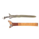 Lot 53 Philippines WWII 5 Wave Moro Kris w Scabbard