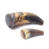 Lot 79 Early Horn Powder Flask, 18th c.