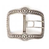 Lot 115 Antique Sterling Silver Belt Buckle, circa 1800s