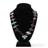 Lot 132 Beautiful Native American Bird Fetish Necklace