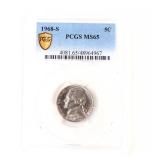 Lot 137 1968 Jefferson Nickel, PCGS Graded MS65