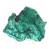 Lot 169 Gorgeous Well Preserved Malachite Slab with Stand