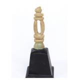 Lot 205 Mezcala Light Green Hardstone Temple