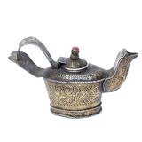 Lot 219 Ceremonial Tibetan Silver Tea Pot