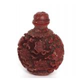 Lot 248 Chinese Resin Cinnabar Style Snuff Bottle
