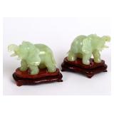 Lot 269 Pair Chinese Hardstone Elephants