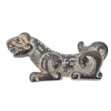 Lot 283 Chinese Bronze Feline Belt Buckle