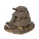 Lot 297 Chinese Bronze Turtle with Baby Turtles
