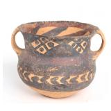 Lot 301 Chinese Neolithic Polychrome Jar with Handles