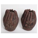 Lot 302 Pair of Decorative Chinese Bergamot Vases