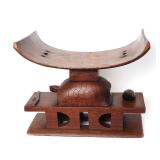 Lot 330 Ashanti Proverbs Stool, West Africa