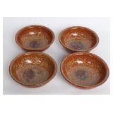 Lot 339 Four Decorative Brown Speckled Bowls