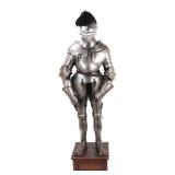 Lot 2 German Suit of Armour w Closed Helm