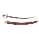 Lot 37 Etched Indian Sword & Scabbard