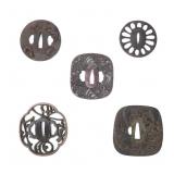 Lot 62 Lot of Japanese Tsuba (5)