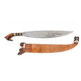 Lot 70 Philippine Moro Barong Sword w Scabbard