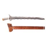 Lot 79 Philippines Moro Sulu Kris w 1907 Coin Pommel