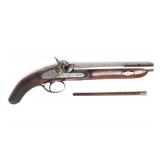 Lot 104 Bank Note Engraved Percussion Pistol by T. Glenton, Hull