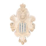 Lot 127 Venetian Carved Marble Coat of Arms