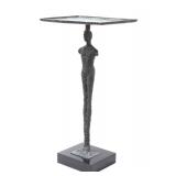 Lot 136 Giacometti Style Bronze Figural End Table