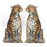 Lot 140 Pair of Leopard Wooden Silhouettes by Katherine Barnell