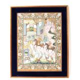 Lot 153 Lovely Persian Miniature Painting, Qajar Period 18th-19th c.