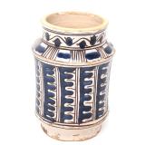 Lot 155 Beautiful Italian Blue & White Oak Leaf Style Vase