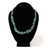 Lot 163 Wonderful Raw Chunky Turquoise Beaded Necklace