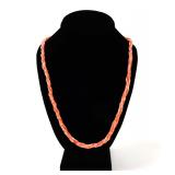 Lot 175 Gorgeous Triple Strand Angel Pink Coral Necklace