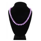 Lot 186 Gorgeous Lavendar Purple Chinese Jade Necklace