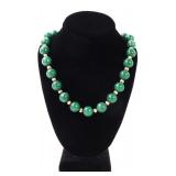 Lot 190 Chinese Jade Bead Necklace