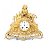 Lot 232 French Gilt Bronze Mantle Clock, 19th c.