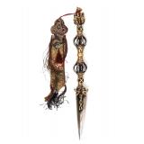 Lot 246 Heavy Tibetan Dorje Phurba Dagger