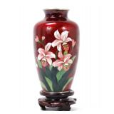 Lot 249 Beautiful Japanese Ginbari Vase wStand