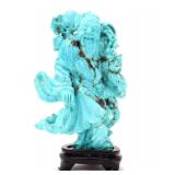 Lot 265 Chinese Turquoise Carved Immortal Statue