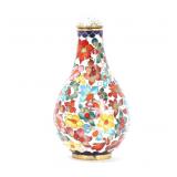 Lot 327 Beautiful Mille Fleur Chinese Cloisonne Snuff Bottle