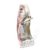 Lot 329 Alabaster A Noble Chief Navajo Sculpture by Gregory Johnson 1986