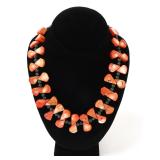 Lot 50 Stunning Natural Coral Leaf Bead Necklace