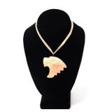 Lot 63 Lovely Natural Agate Carved Eagle, Zuni