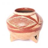 Lot 88 Chupicuaro Polychrome Tripod Ritual Bowl, 400 - 100 BC