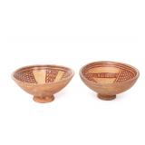 Lot 89 Fine Matched Pair Narino Polychrome Bowls